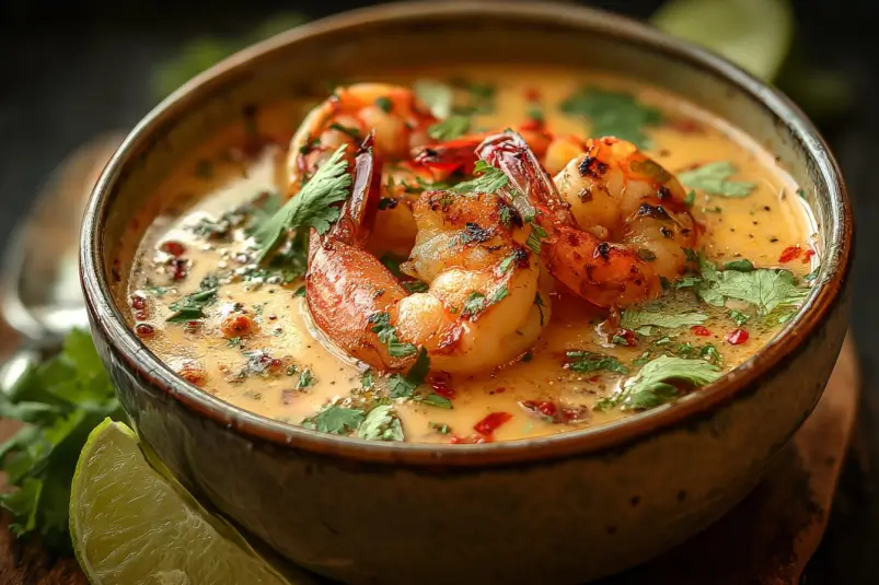 Coconut milk shrimp soup