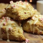 Festive white chocolate scones