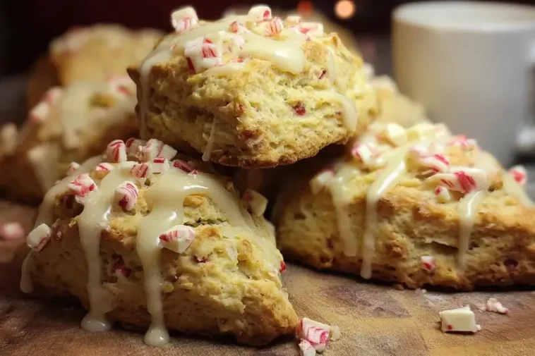 Festive white chocolate scones