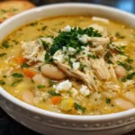 A creamy, hearty, and flavorful twist on classic chili. Tender shredded chicken, white beans, and green chiles come together in a comforting, cozy dish perfect for weeknight dinners, meal prep, or family gatherings.