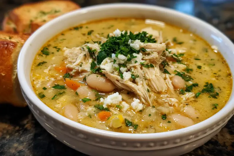 A creamy, hearty, and flavorful twist on classic chili. Tender shredded chicken, white beans, and green chiles come together in a comforting, cozy dish perfect for weeknight dinners, meal prep, or family gatherings.