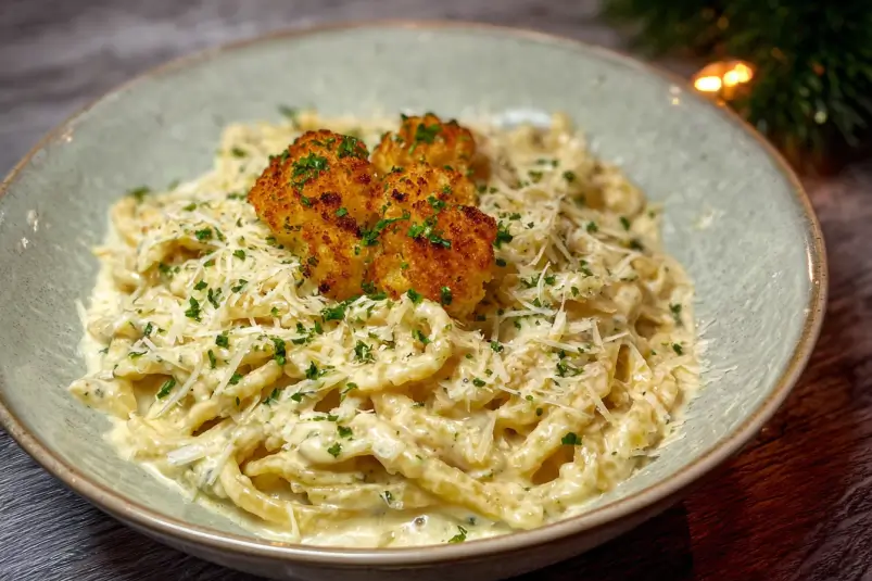 How to Make Cauliflower Pasta Sauce (Easy Creamy Alfredo Recipe) 4 cauliflower cream sauce