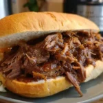 slow cooked beef sandwiches