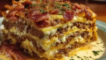 burger-inspired lasagna
