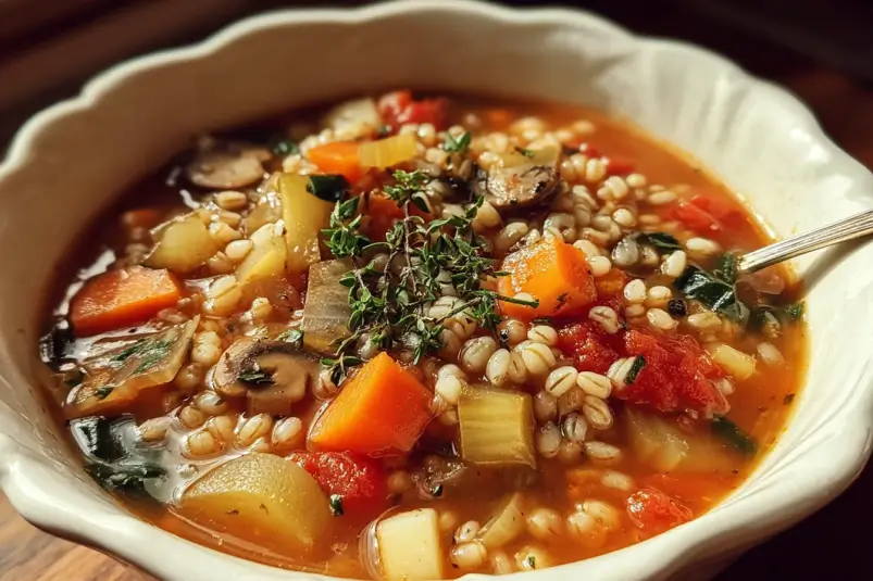 homemade barley soup