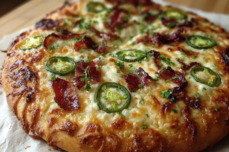 creamy jalapeño pizza