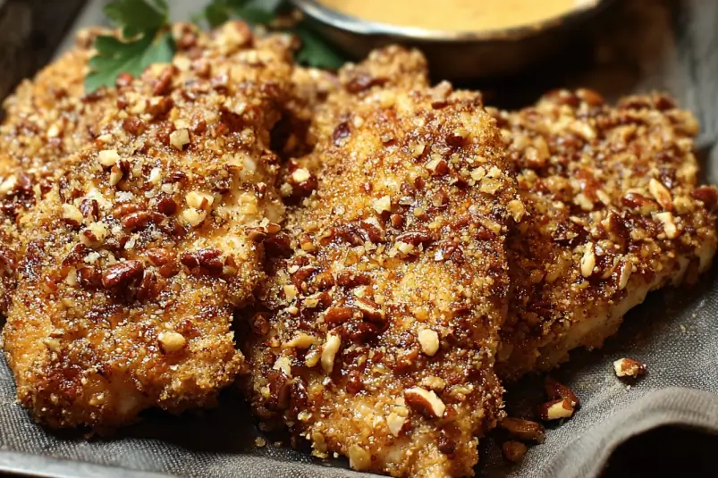Pecan Crusted Chicken for a Crunchy Flavor Explosion 4 nut crusted chicken