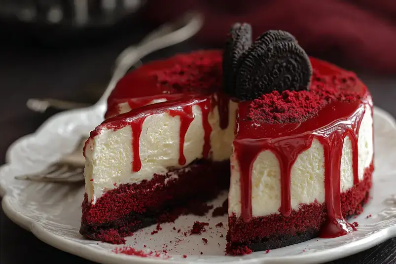 Vampire Bite Red Velvet Cheesecake 4 vampire bite cake