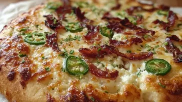 cheesy jalapeño popper pizza