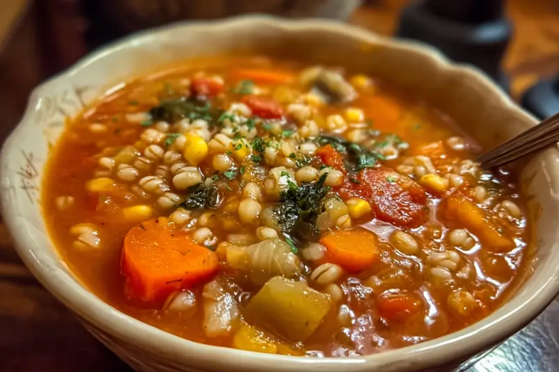 Hearty Vegetable Barley Soup: A Bowl of Comfort Packed with Nutrition 4 vegetable soup with barley