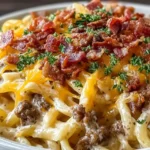 Cheeseburger alfredo