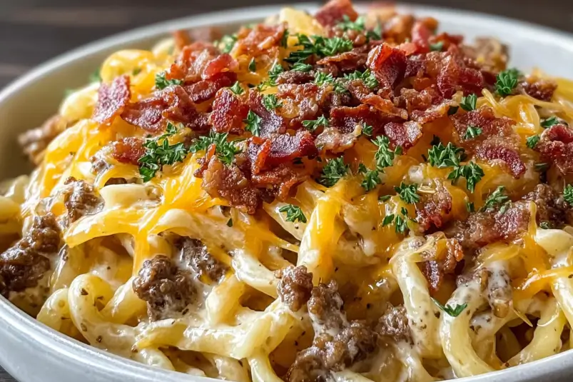 Cheeseburger alfredo