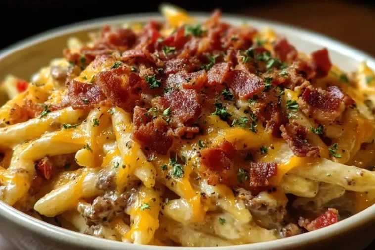 Bacon alfredo pasta