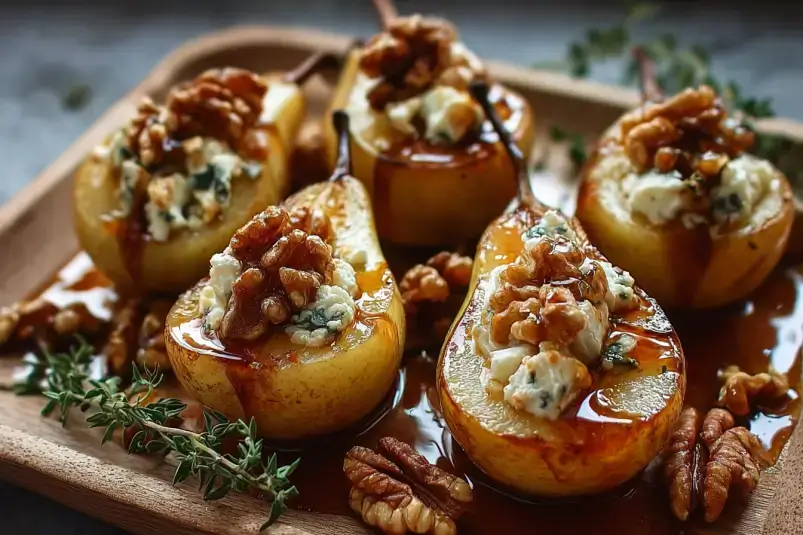 Pears with goat cheese and nuts