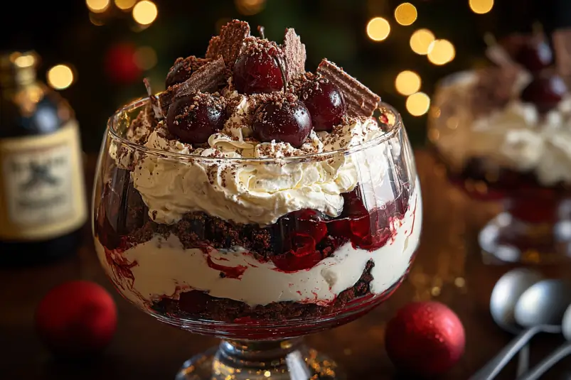 Chocolate Cherry Trifle Christmas