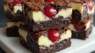 Chocolate Cherry Cheesecake Bars