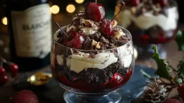 Festive Black Forest Dessert