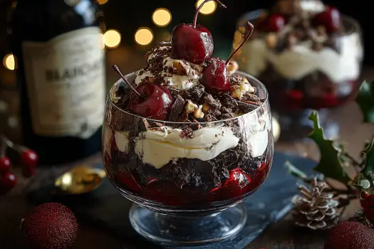 Festive Black Forest Dessert