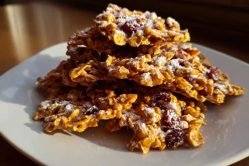 Caramel cornflake bars
