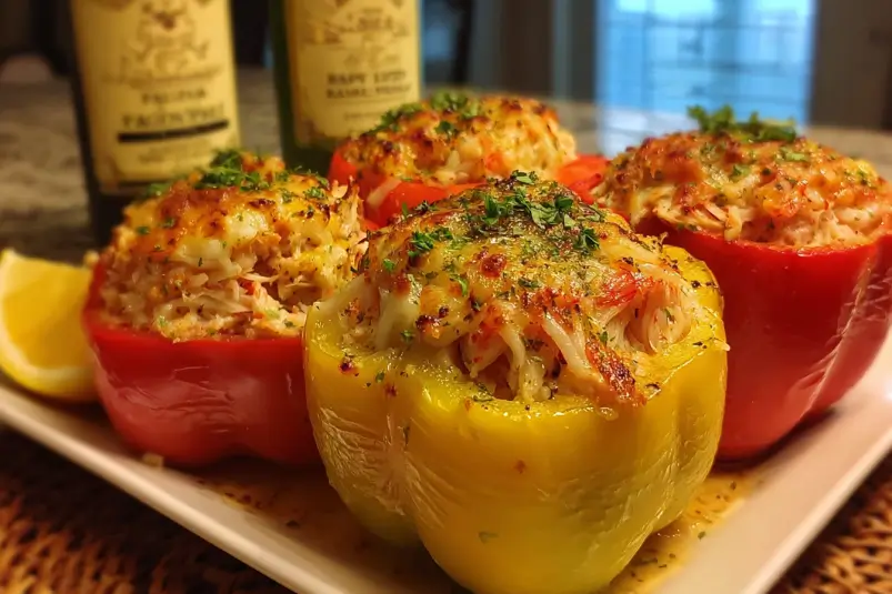 Stuffed Bell Peppers with Seafood