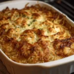 Cheesy Chicken Orzo Casserole