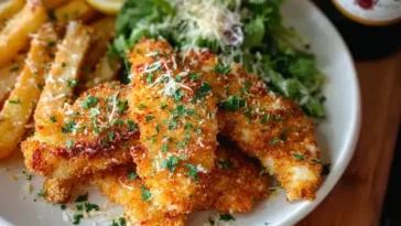 Crispy garlic chicken tenders