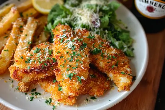 Crispy garlic chicken tenders
