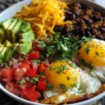 Egg and rice breakfast