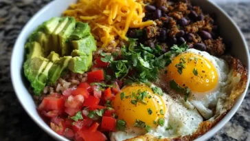 Egg and rice breakfast