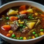 Classic beef and vegetable soup