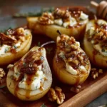 Caramelized pears with cheese