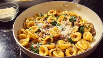 Skillet orecchiette pasta