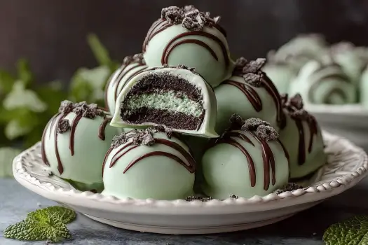 peppermint Oreo truffles
