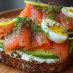 Creamy Avocado Toast with Salmon
