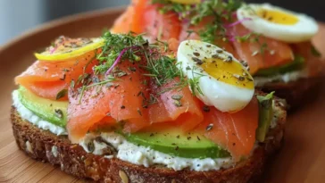 Creamy Avocado Toast with Salmon