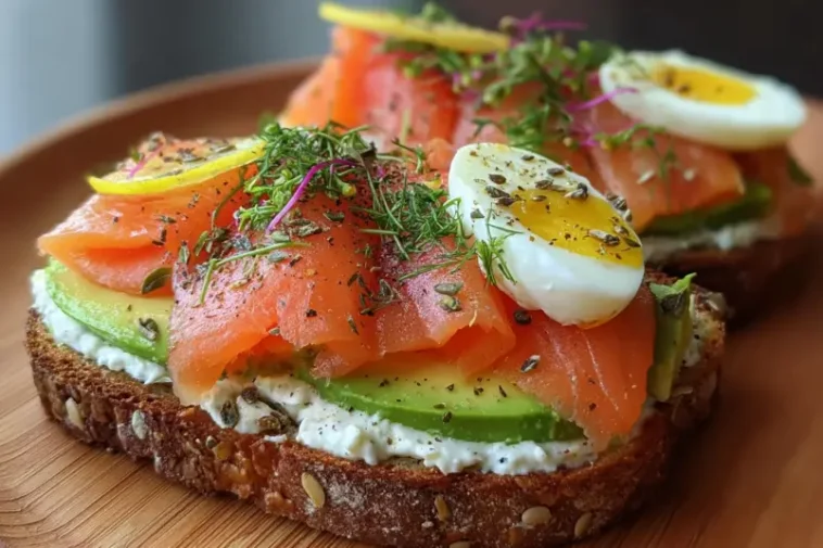 Creamy Avocado Toast with Salmon