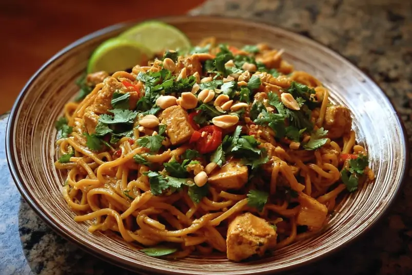 Thai noodle stir fry