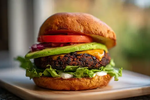 Healthy meatless burger
