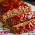 Amish Meatloaf Freshly Baked and Ready to Serve