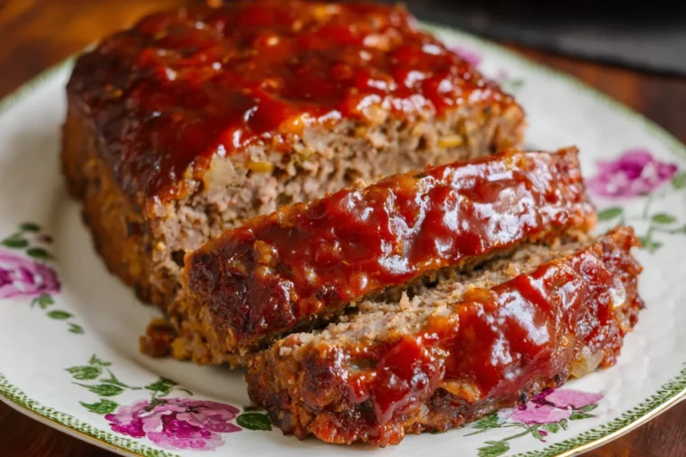 Amish Meatloaf Freshly Baked and Ready to Serve