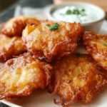 Crispy Amish Onion Fritters Ready to Serve