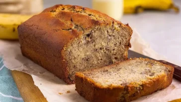 Delicious Banana Banana Bread Loaf Fresh Out of the Oven