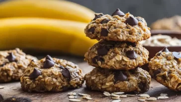 Freshly Baked BANANA OATMEAL HIGH PROTEIN BREAKFAST COOKIES