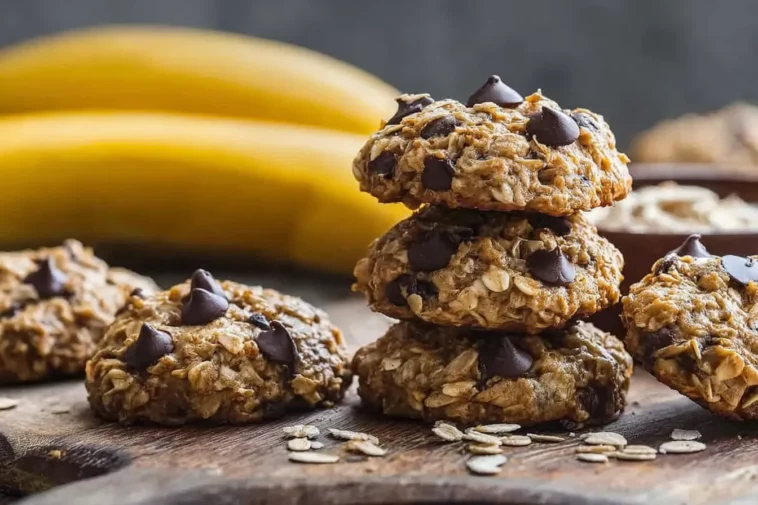 Freshly Baked BANANA OATMEAL HIGH PROTEIN BREAKFAST COOKIES