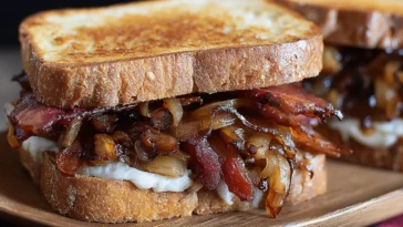 Best Bacon Sandwich with Caramelized Onions - Mouthwatering!