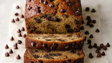 Decadent Chocolate Chip Banana Bread Slice