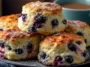 Flaky Blueberry Biscuits Ready to Serve