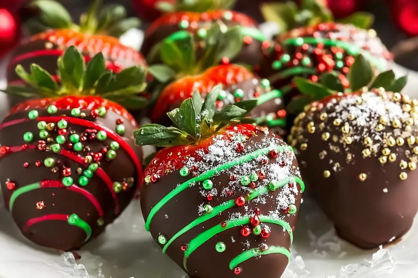 Christmas Chocolate-Covered Strawberries