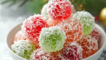 Colorful Christmas Jello Balls Delight