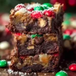 Decadent Christmas Magic Layer Brownie Bars